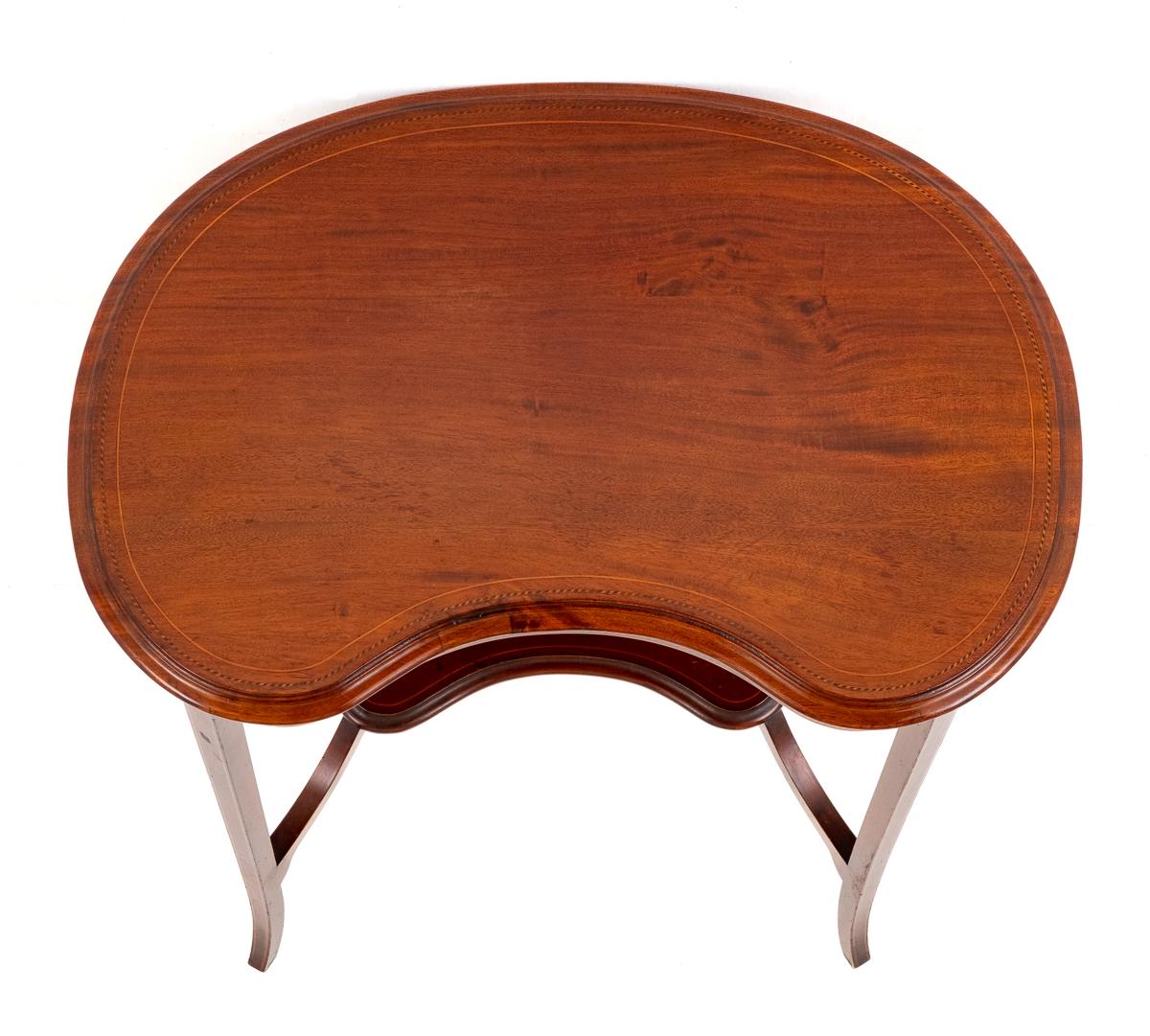 Sheraton Revival Mahogany Kidney Shaped Occasional Table
