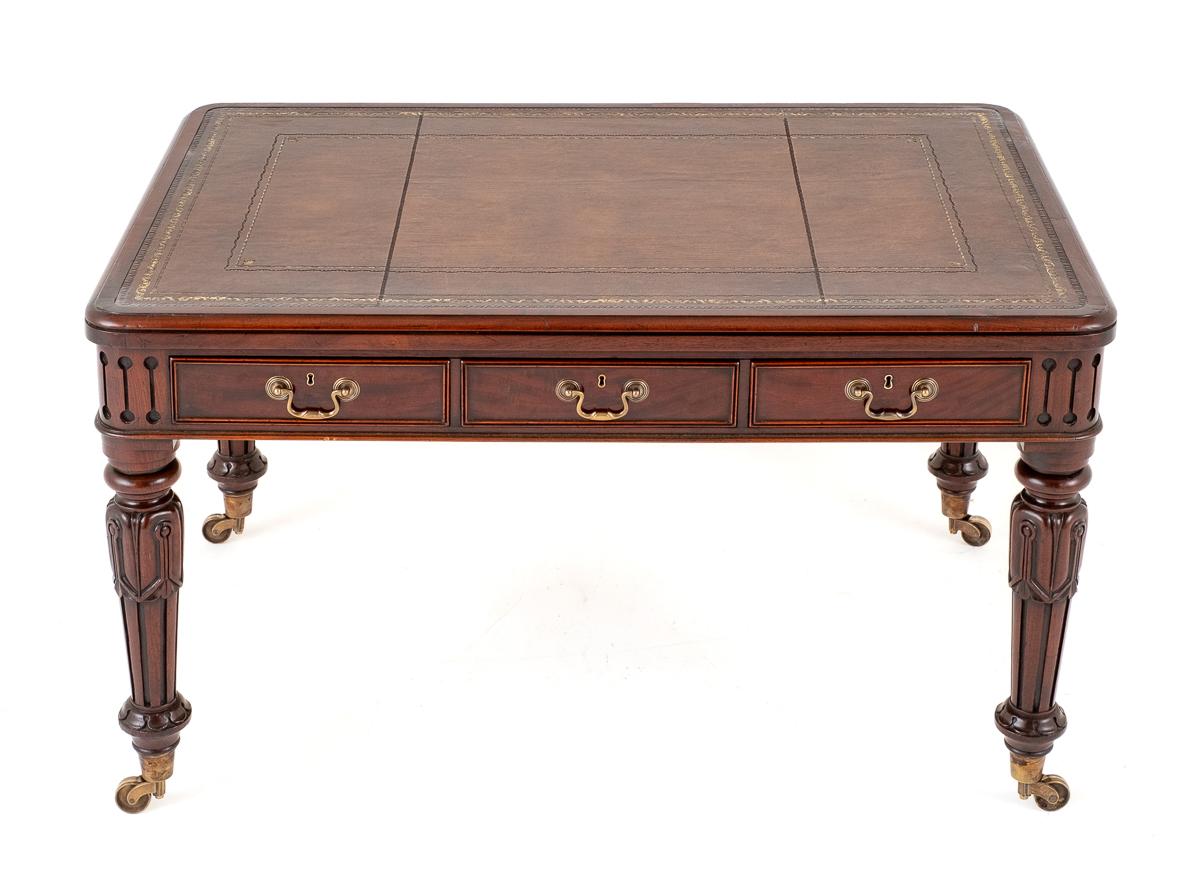 Impressive Regency Mahogany Library Table