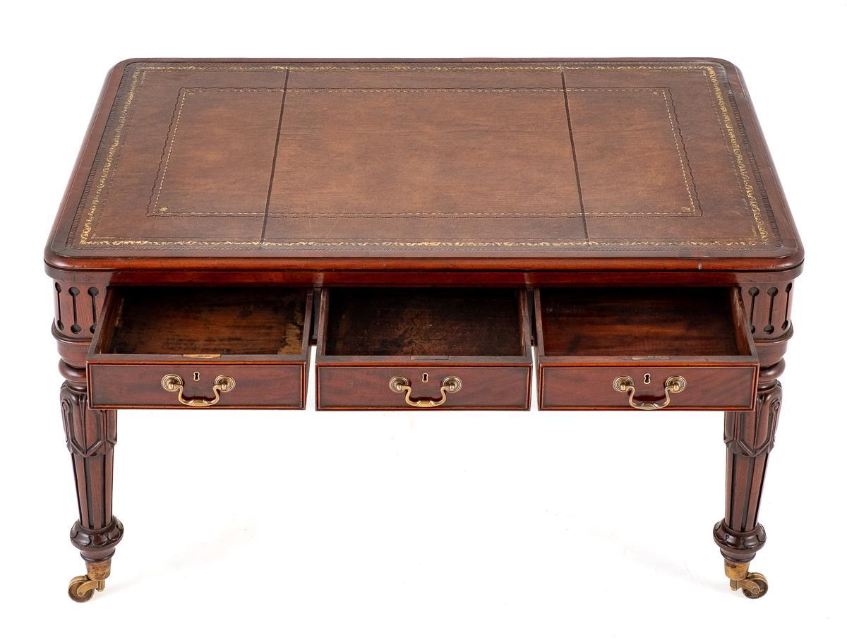 Impressive Regency Mahogany Library Table
