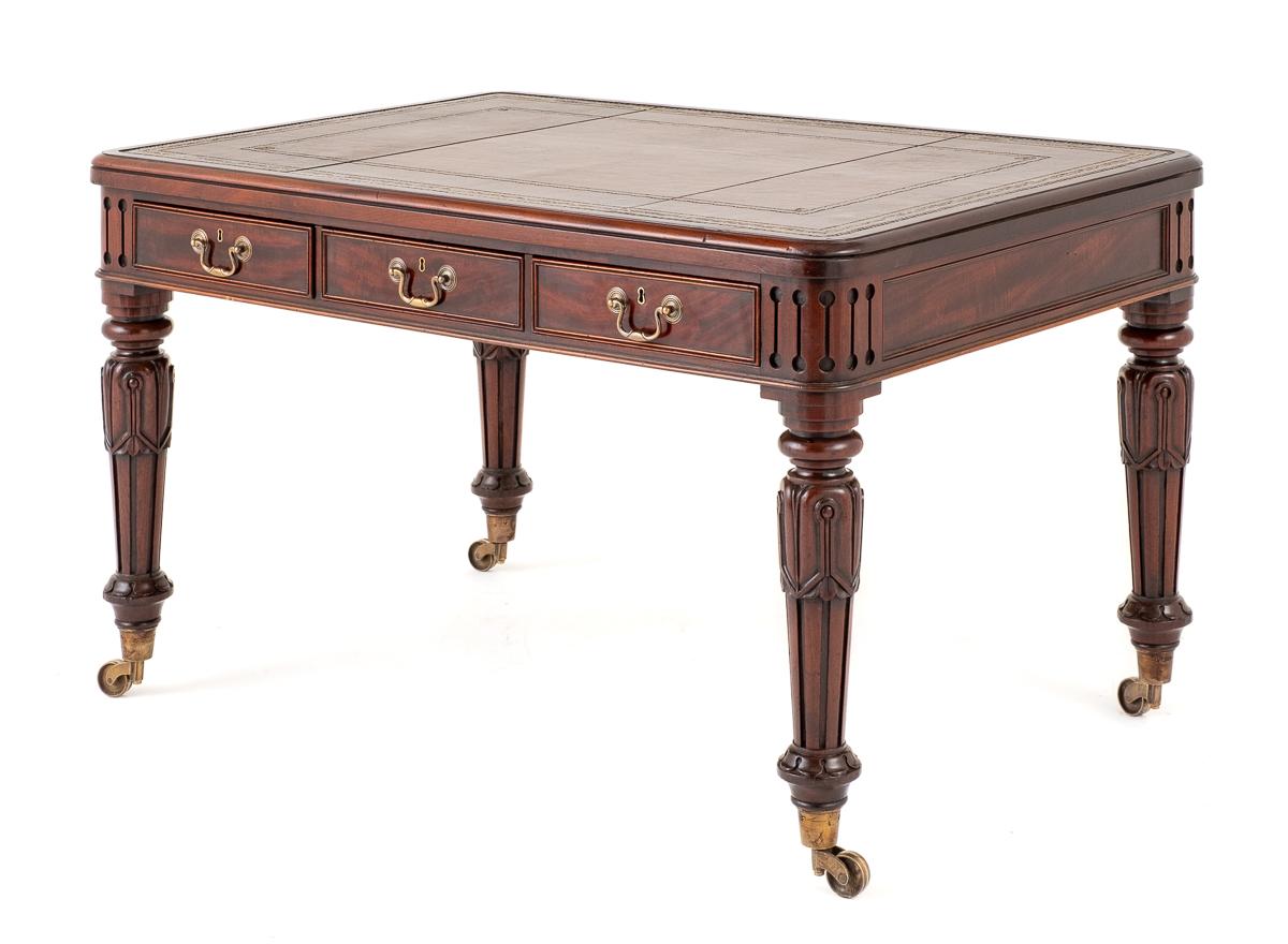 Impressive Regency Mahogany Library Table