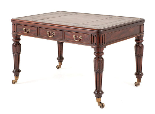 Impressive Regency Mahogany Library Table
