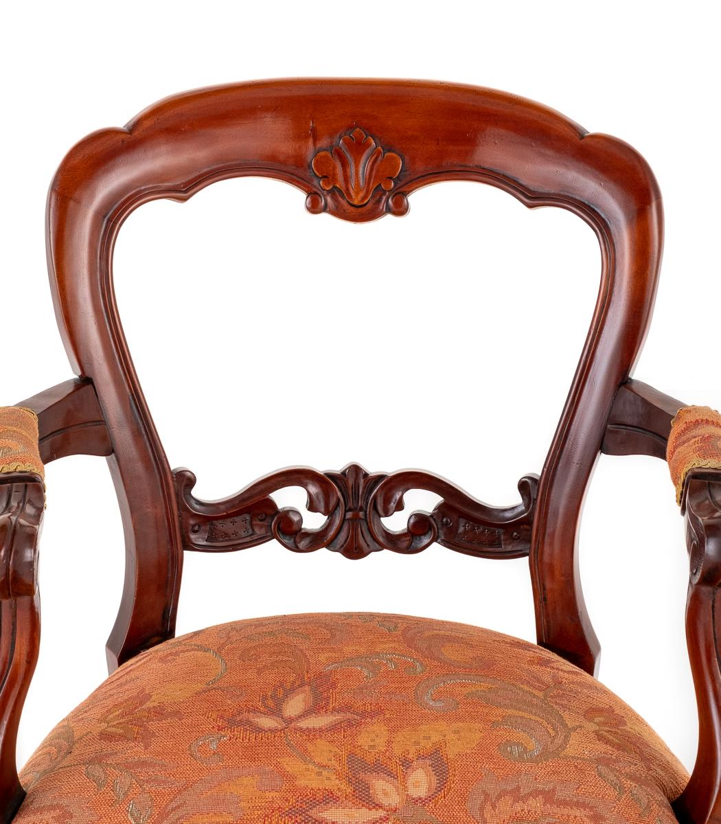 Set of 10 Victorian Style Mahogany Dining Chairs