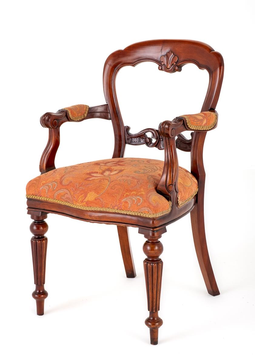 Set of 10 Victorian Style Mahogany Dining Chairs