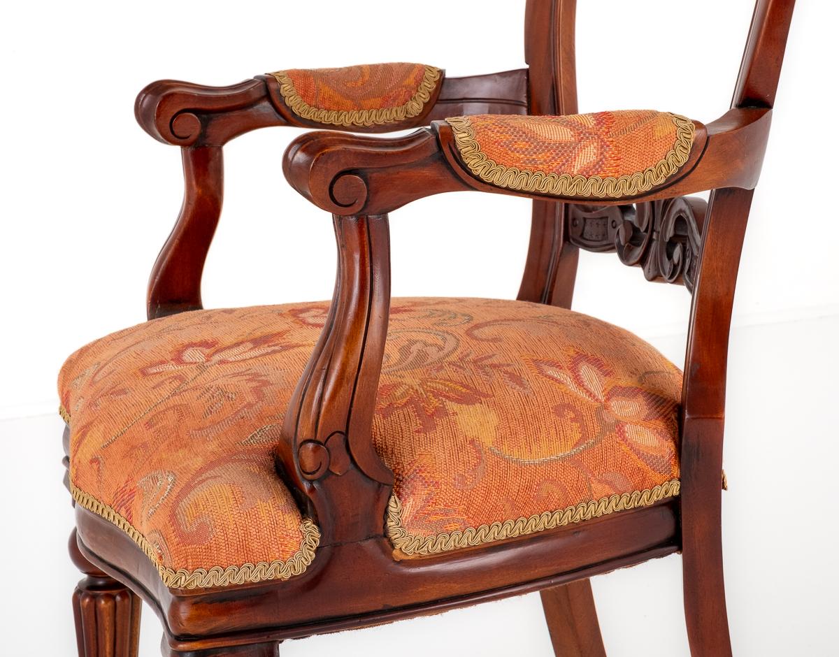 Set of 10 Victorian Style Mahogany Dining Chairs