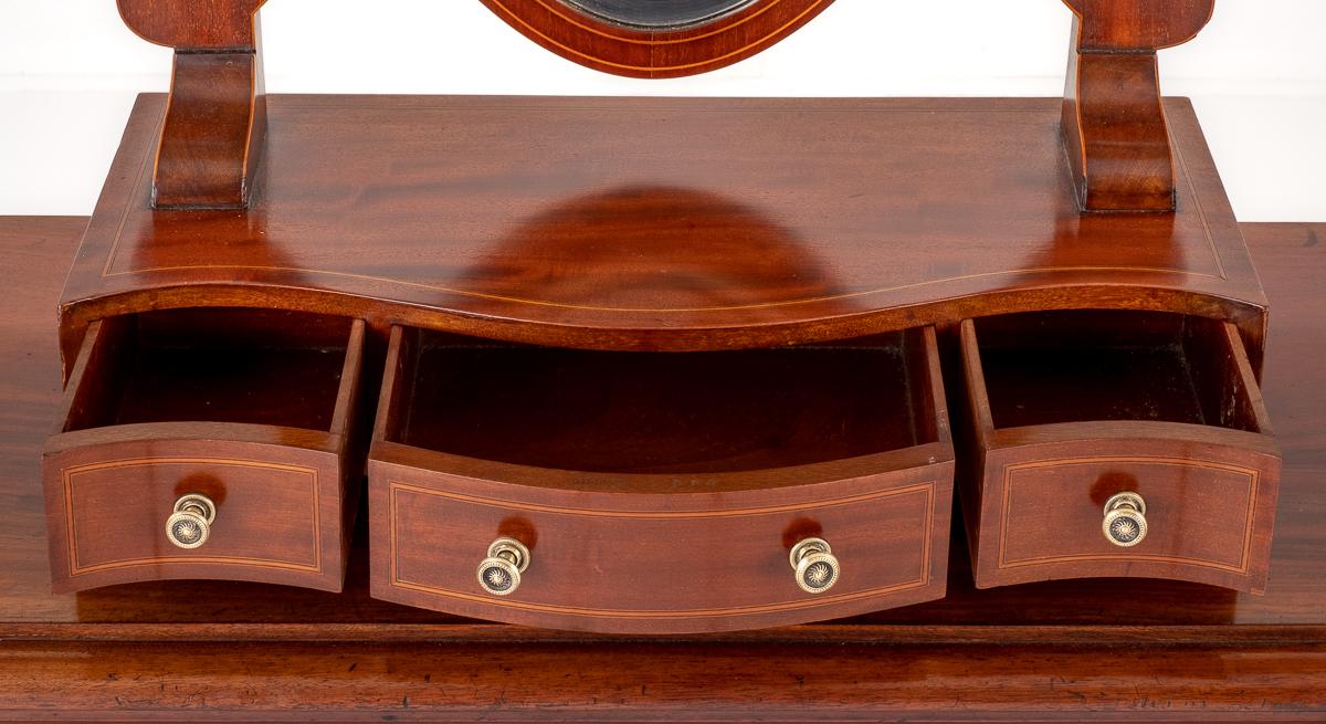 Sheraton Revival "Gillow's" Mahogany Toilet Mirror