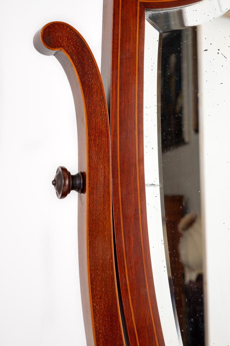 Sheraton Revival "Gillow's" Mahogany Toilet Mirror