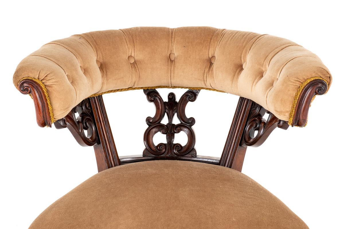 Early Victorian Rosewood Open Tub Chair