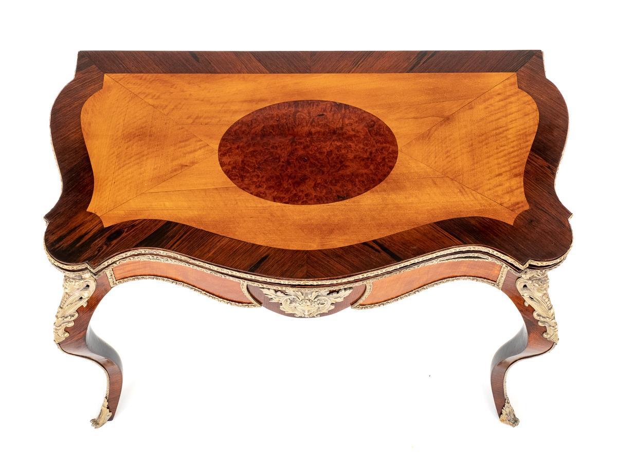 Good Quality Mahogany and Rosewood French Card Table