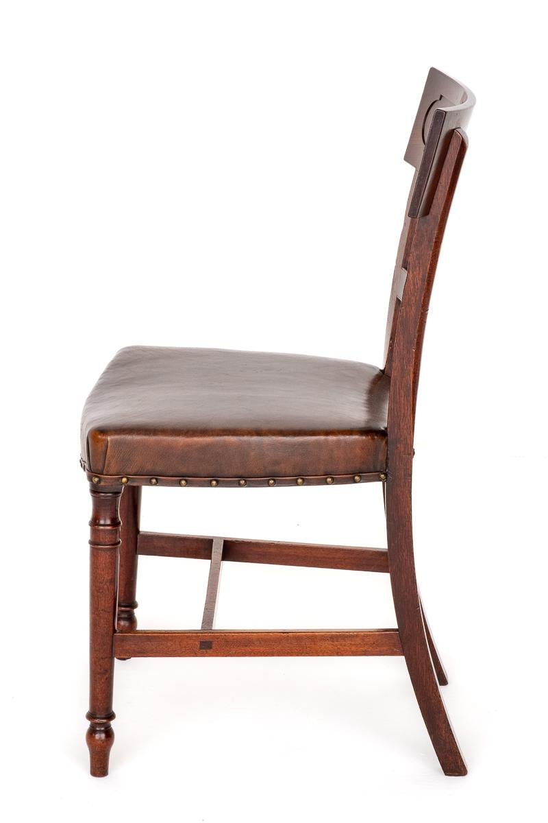 Set of 4 Irish Mahogany Regency Dining Chairs