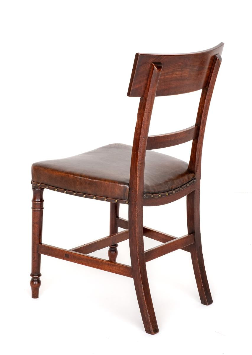 Set of 4 Irish Mahogany Regency Dining Chairs