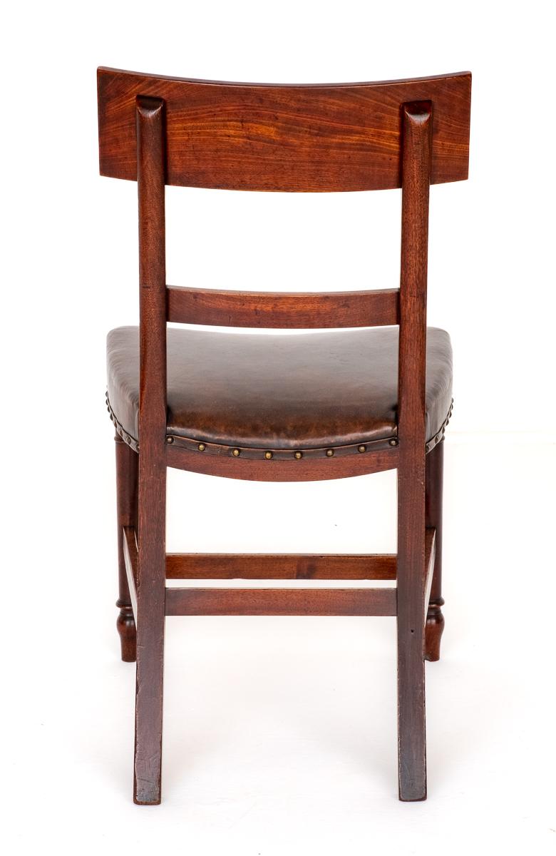 Set of 4 Irish Mahogany Regency Dining Chairs