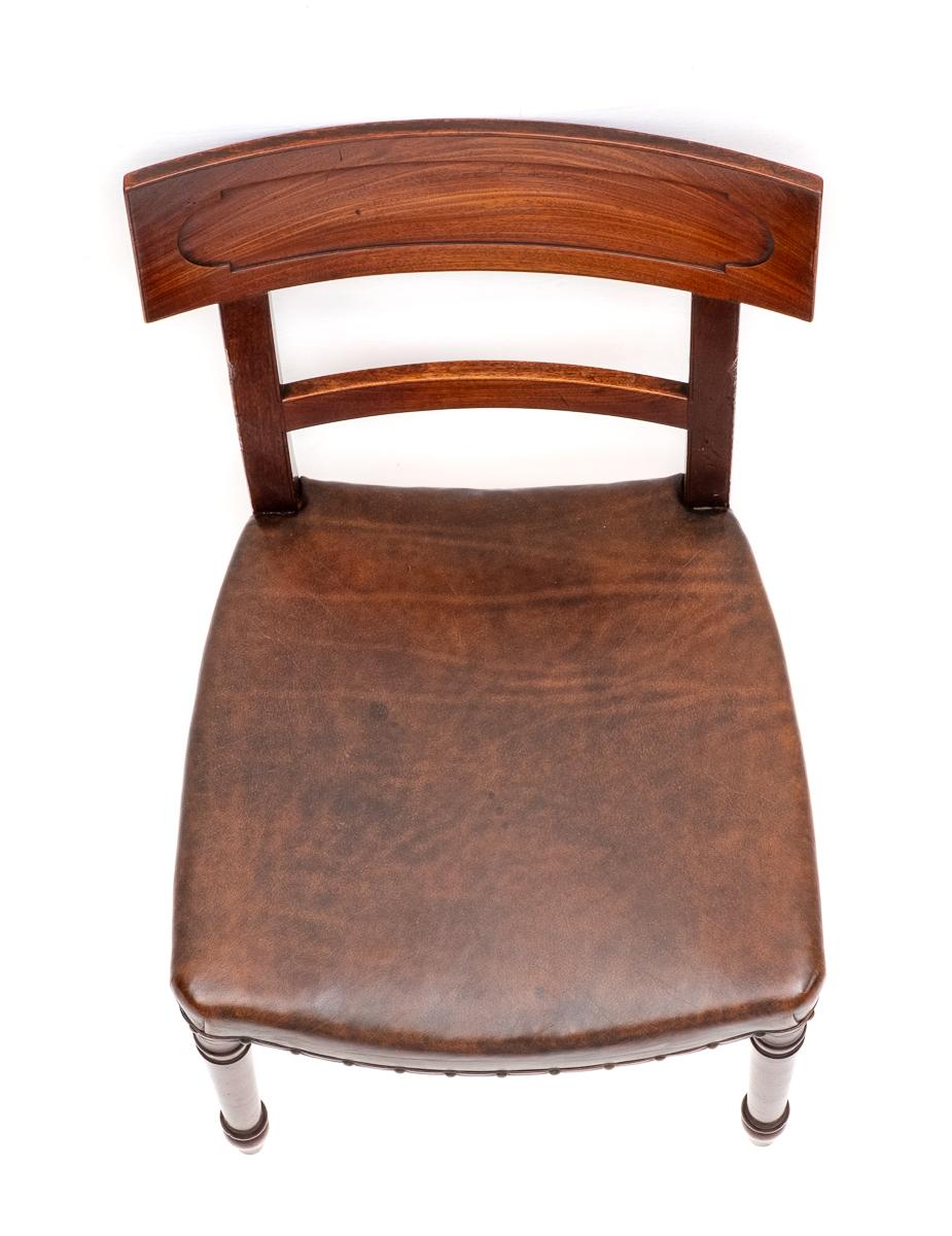 Set of 4 Irish Mahogany Regency Dining Chairs
