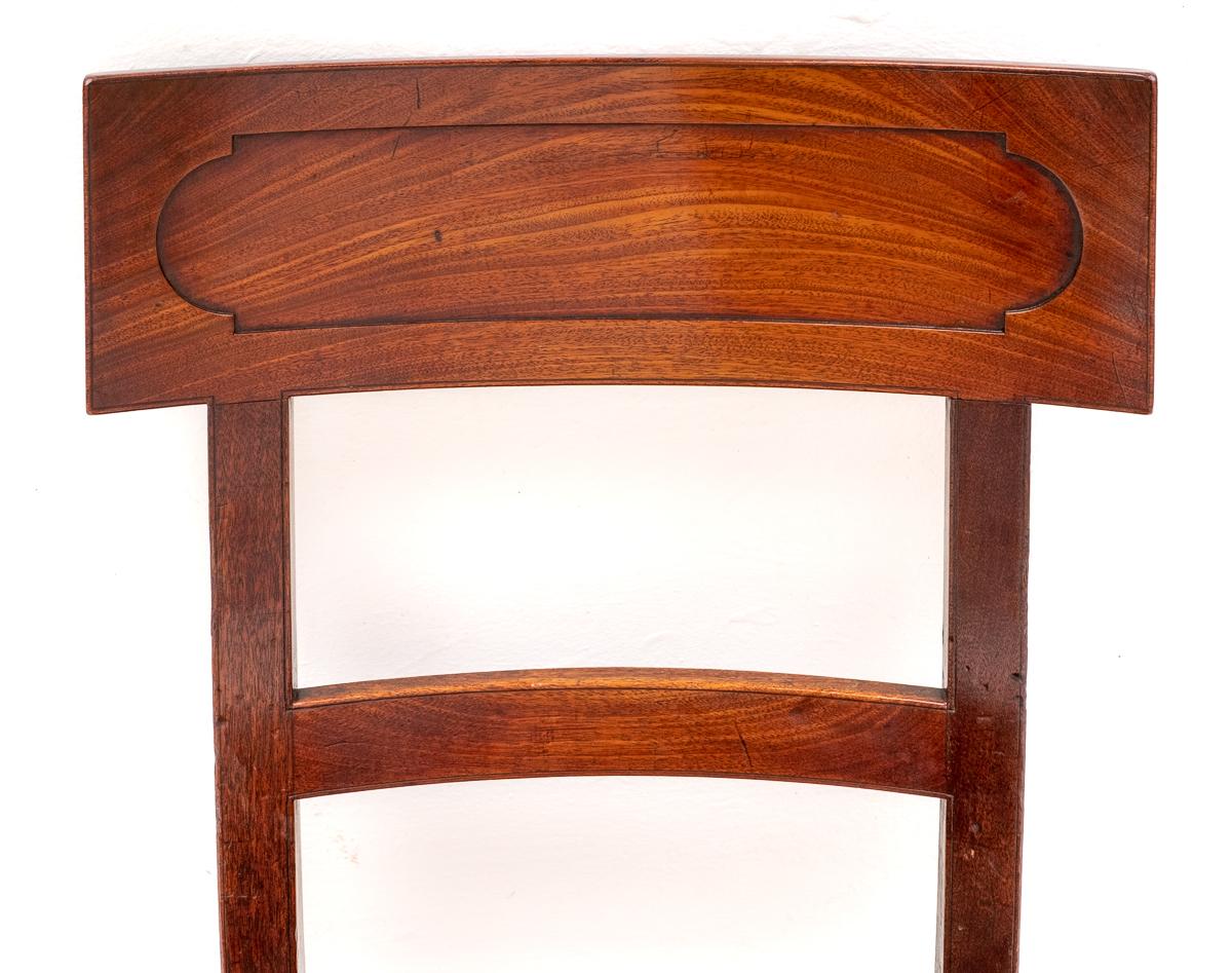 Set of 4 Irish Mahogany Regency Dining Chairs