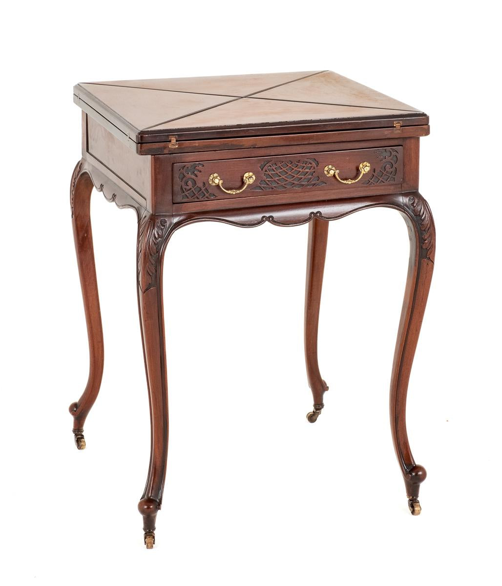 Late Victorian Mahogany Envelope Card Table