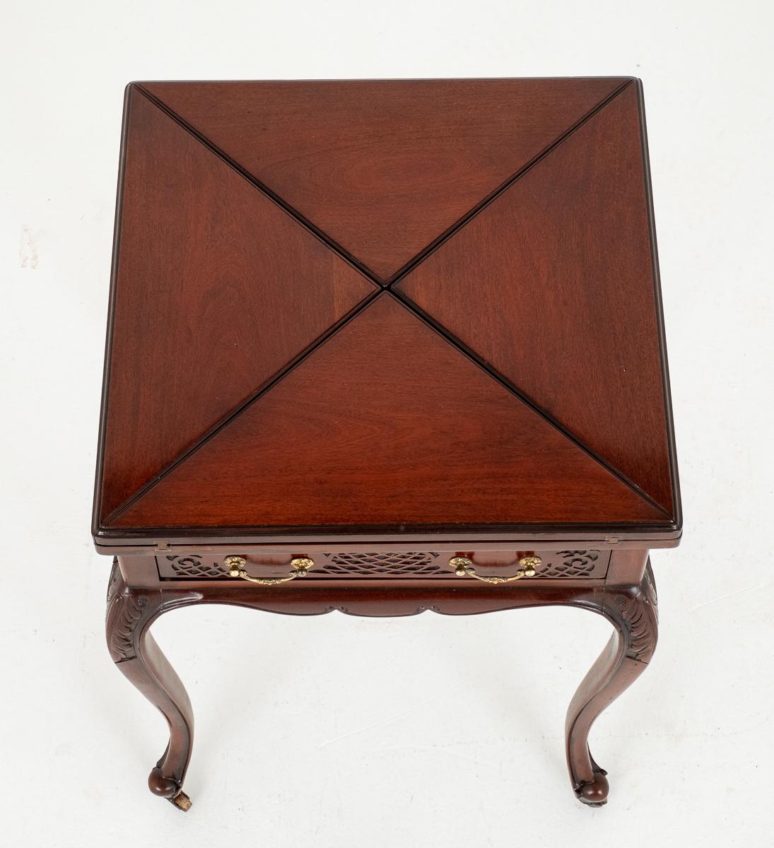Late Victorian Mahogany Envelope Card Table