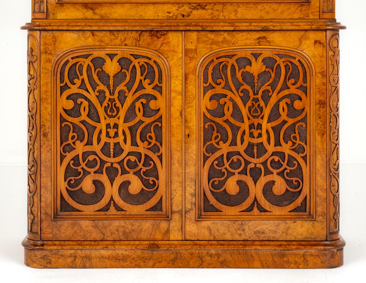 Stunning Victorian Walnut Bookcase.