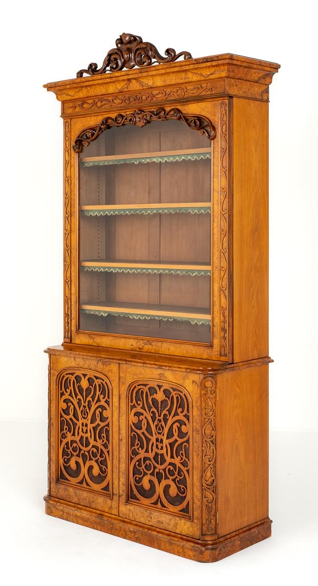 Stunning Victorian Walnut Bookcase.