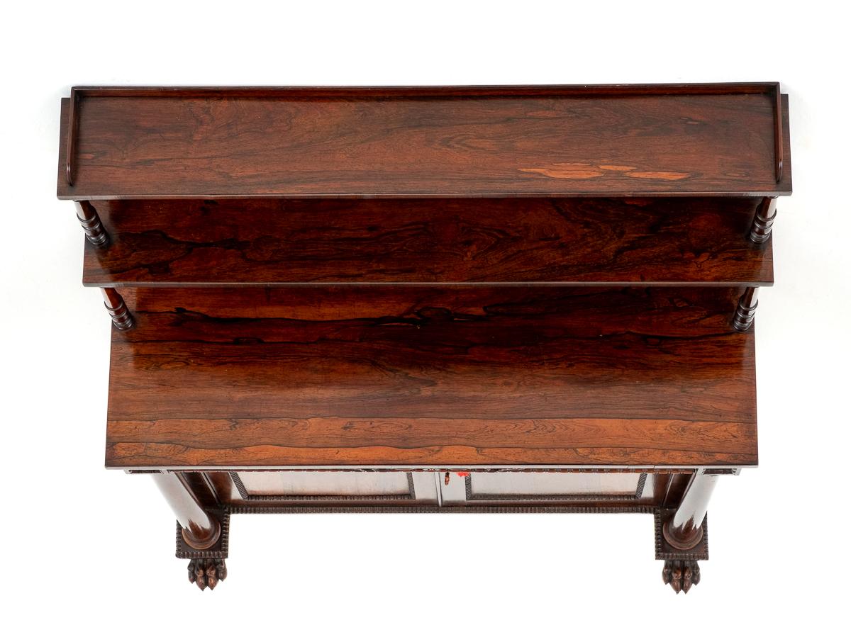 Regency Rosewood Chiffonier with Carved Decoration