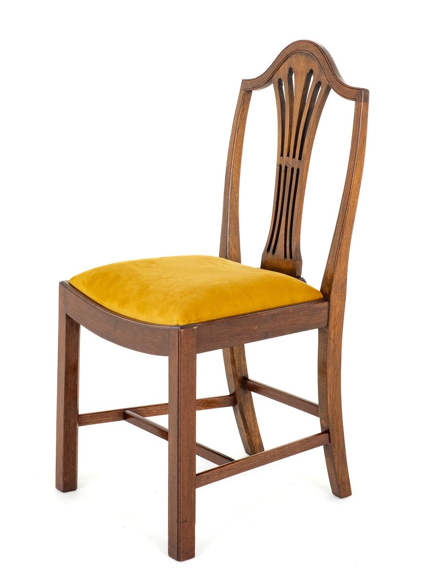 Set of 8 ( 6 + 2 )Hepplewhite Revival Mahogany Dining Chairs