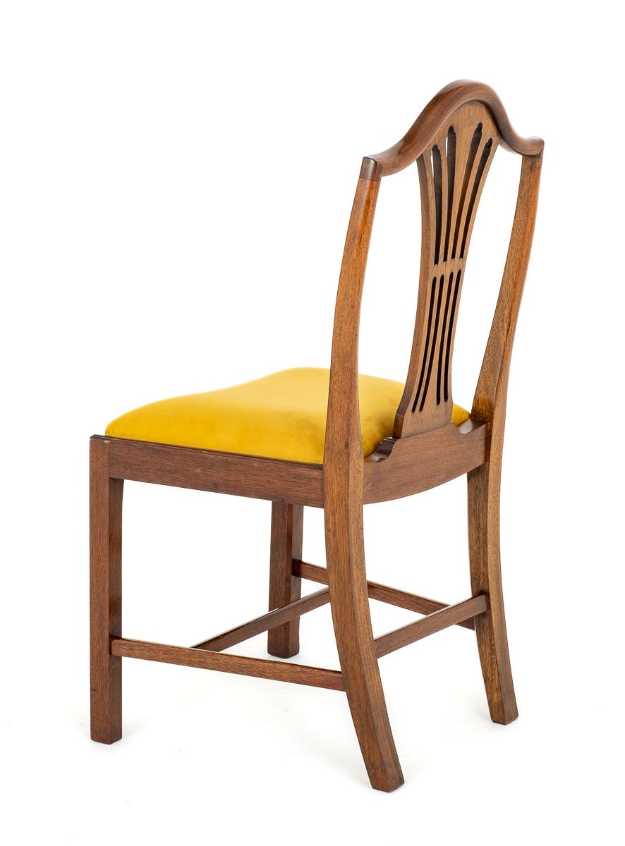 Set of 8 ( 6 + 2 )Hepplewhite Revival Mahogany Dining Chairs