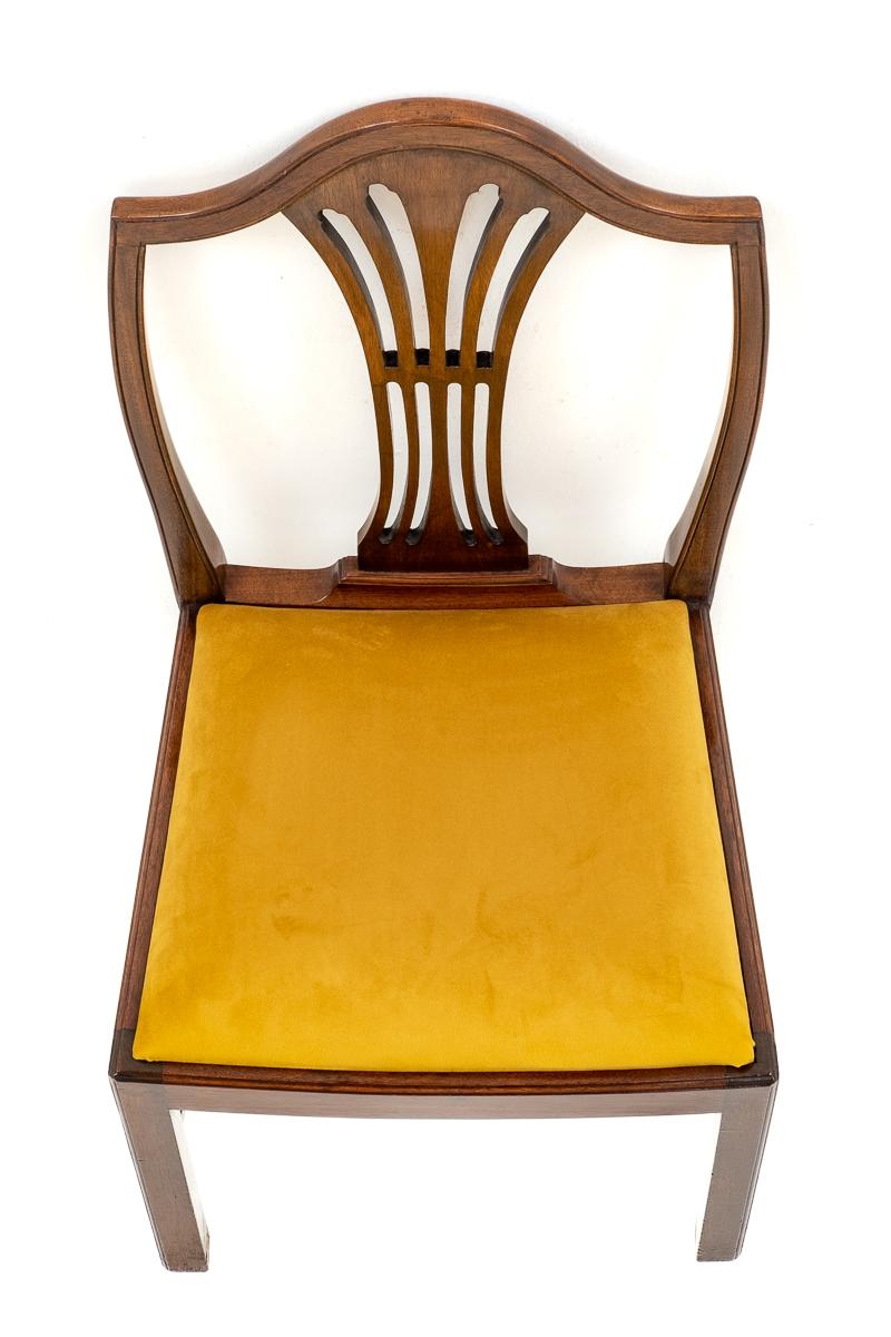 Set of 8 ( 6 + 2 )Hepplewhite Revival Mahogany Dining Chairs
