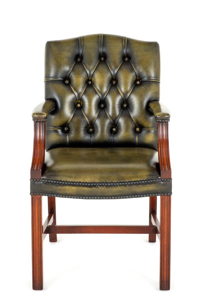 Mahogany and Leather Desk Chair