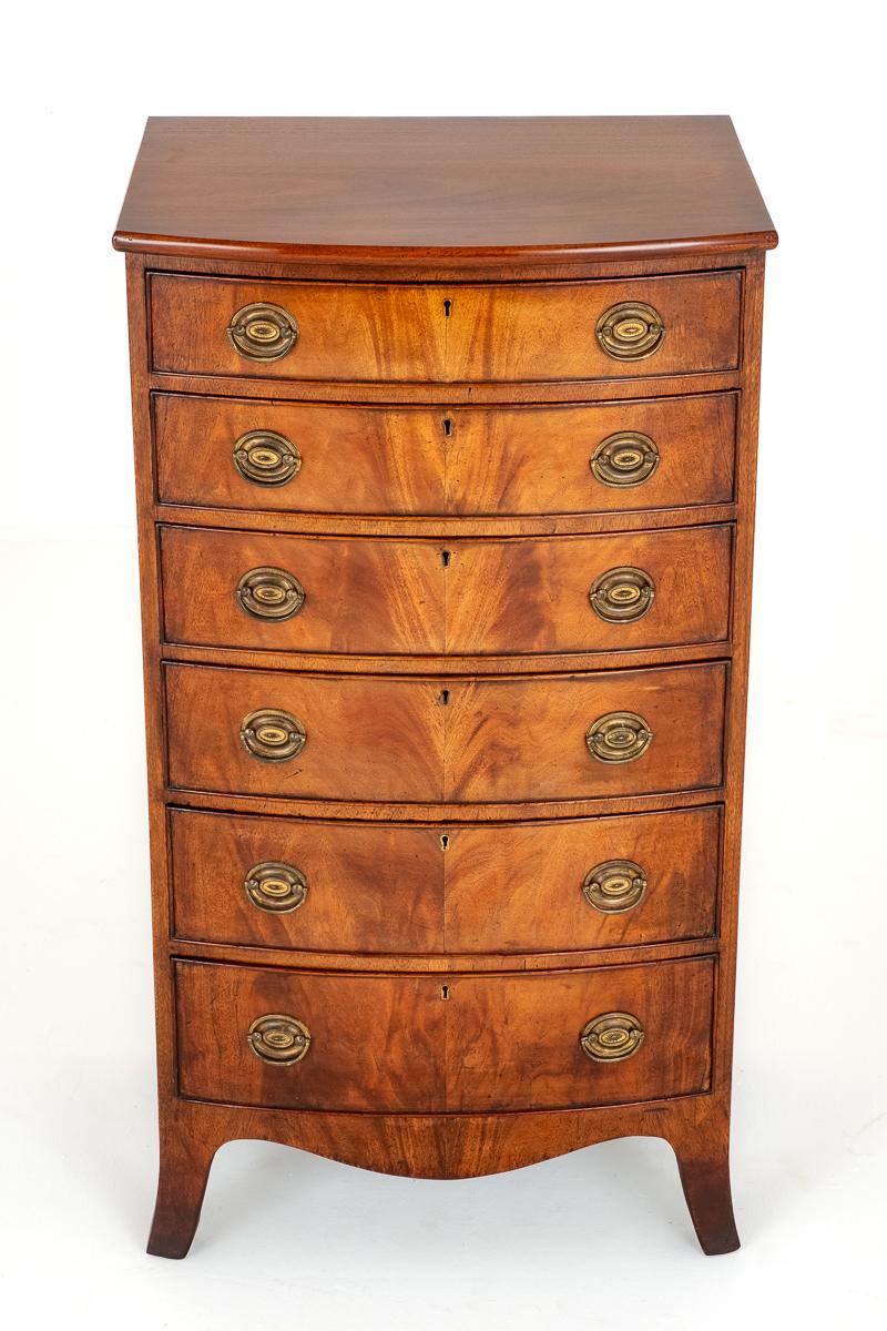 Elegant Mahogany Regency Style Bow Chest of Drawers