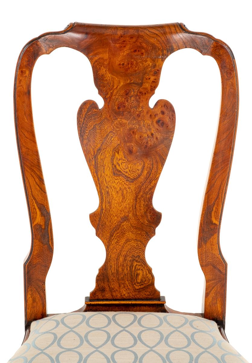 Set of 10 Queen Anne Style Elm Dining Chairs