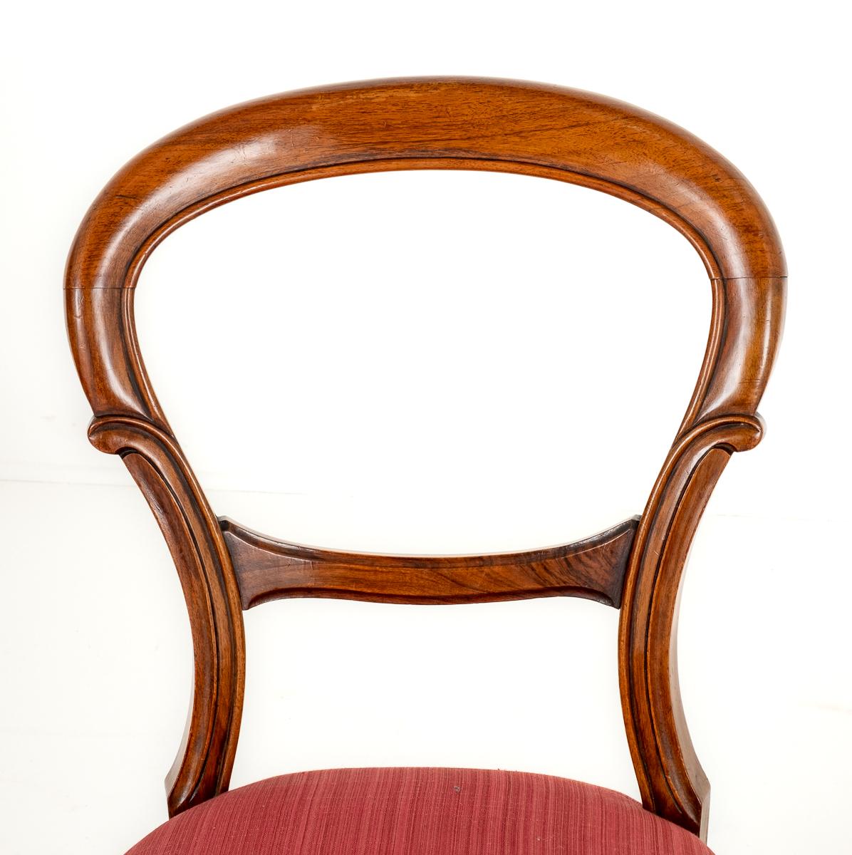 Pair of Victorian Walnut Cabriole Leg Chairs