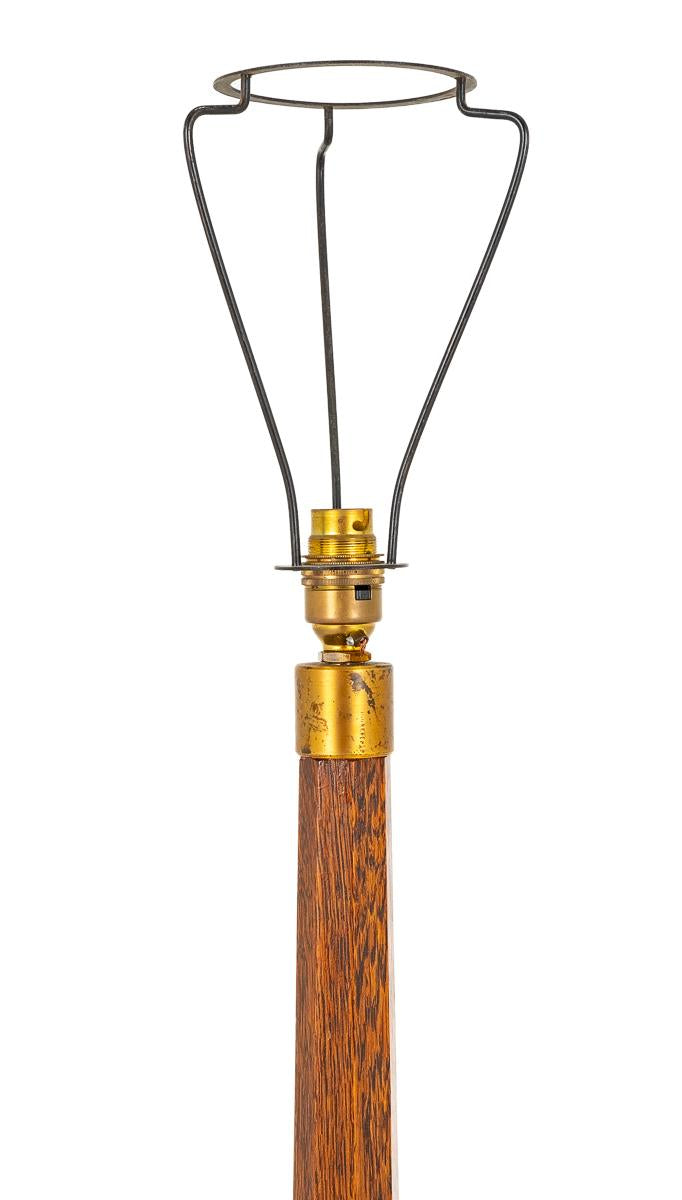 Carved Oak Jacobean Style Lampstand
