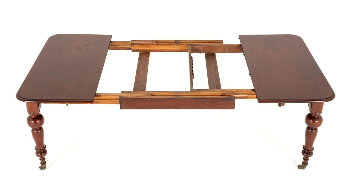 Long Victorian Mahogany Extending Dining Table