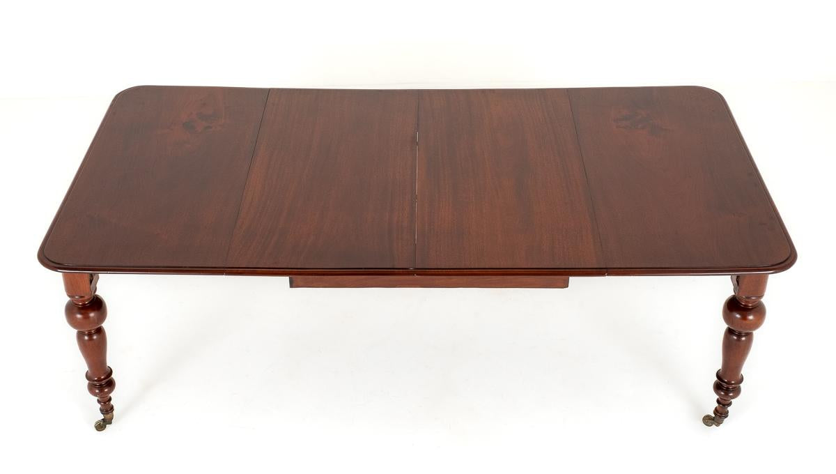 Long Victorian Mahogany Extending Dining Table