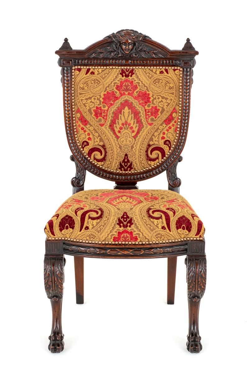 Amazing Set of 16 Mahogany Renaissance Style Dining Chairs