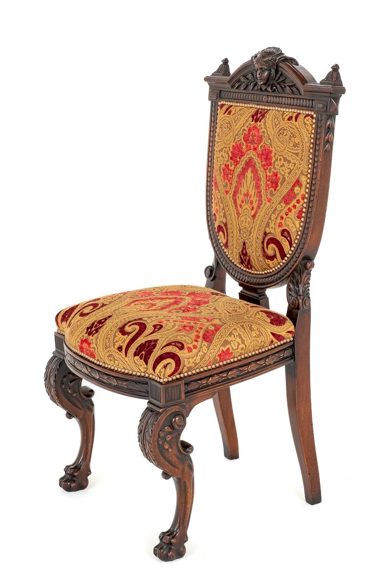 Amazing Set of 16 Mahogany Renaissance Style Dining Chairs