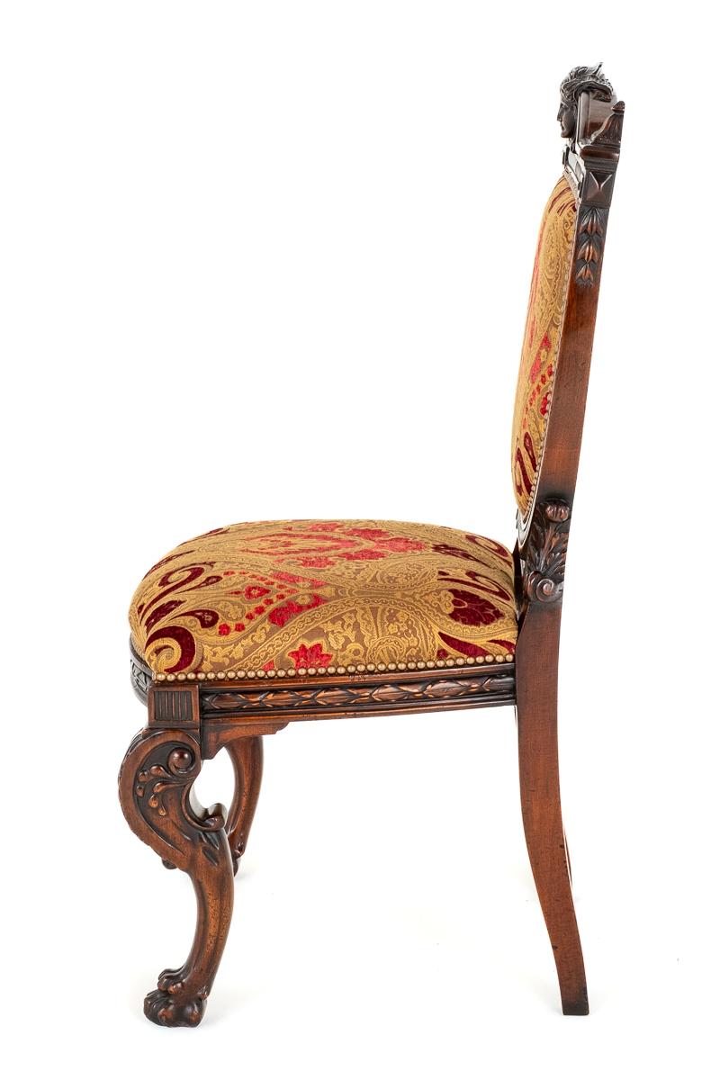 Amazing Set of 16 Mahogany Renaissance Style Dining Chairs
