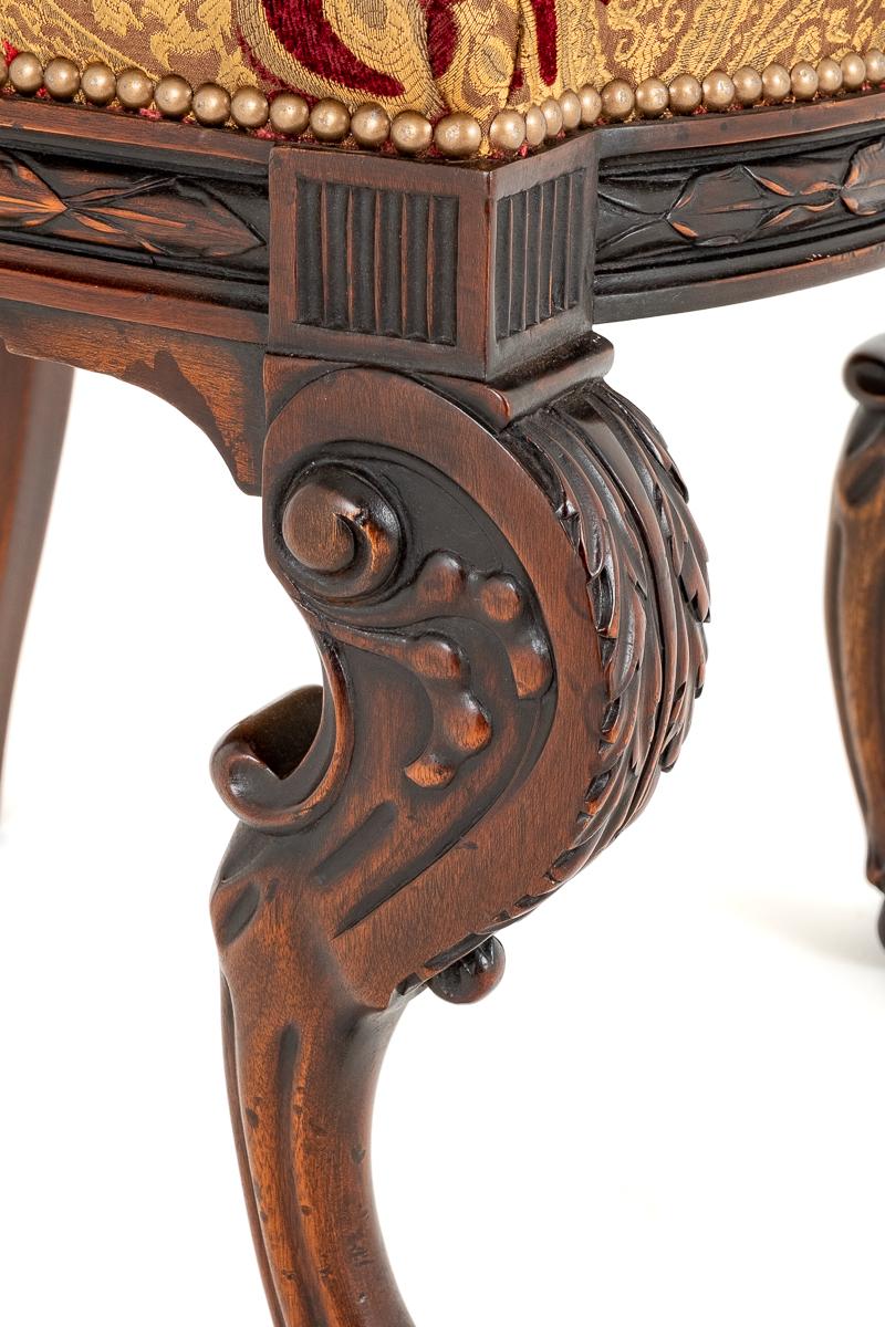 Amazing Set of 16 Mahogany Renaissance Style Dining Chairs