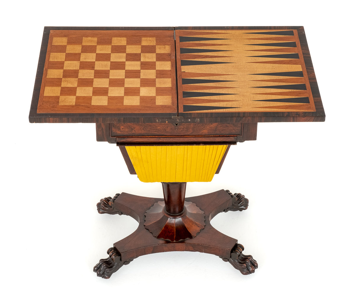 Regency Rosewood Sewing / Games Table