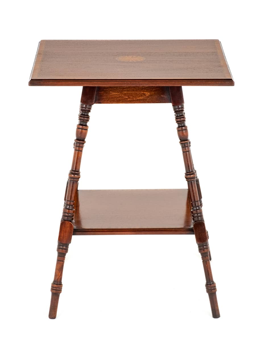 Sheraton Revival Mahogany Square Occasional Table