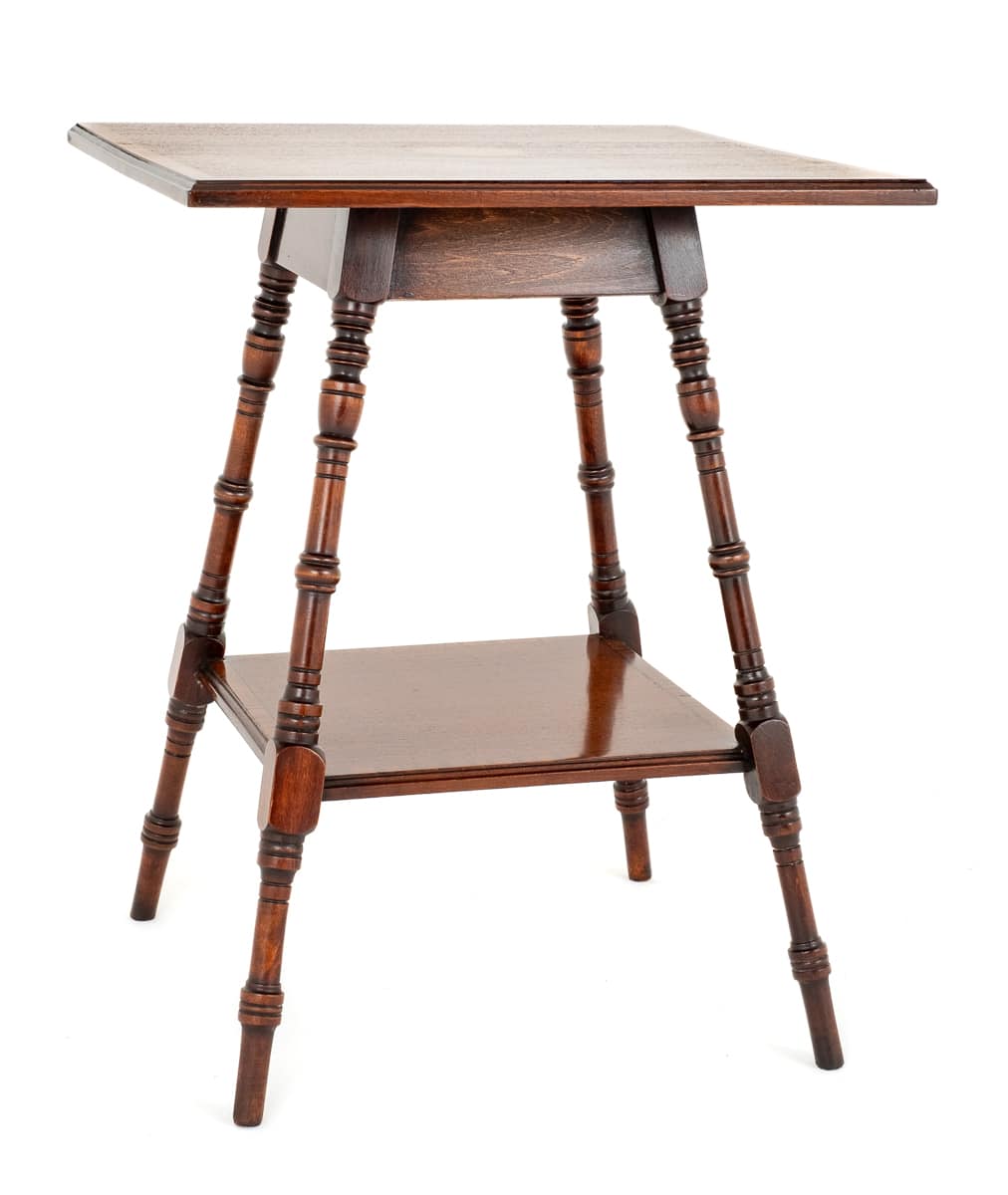 Sheraton Revival Mahogany Square Occasional Table