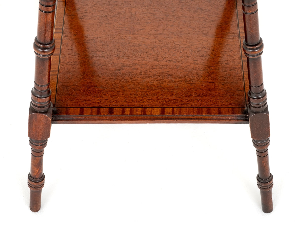Sheraton Revival Mahogany Square Occasional Table