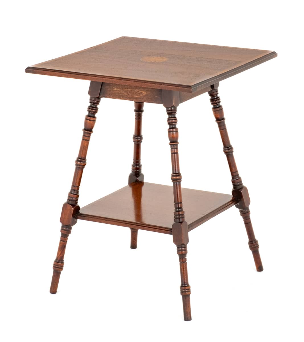 Sheraton Revival Mahogany Square Occasional Table