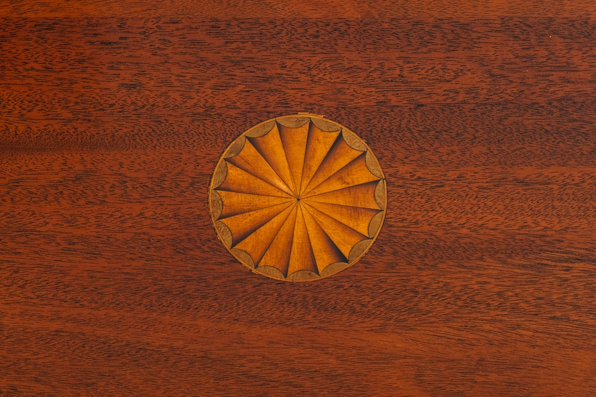 Sheraton Revival Mahogany Square Occasional Table