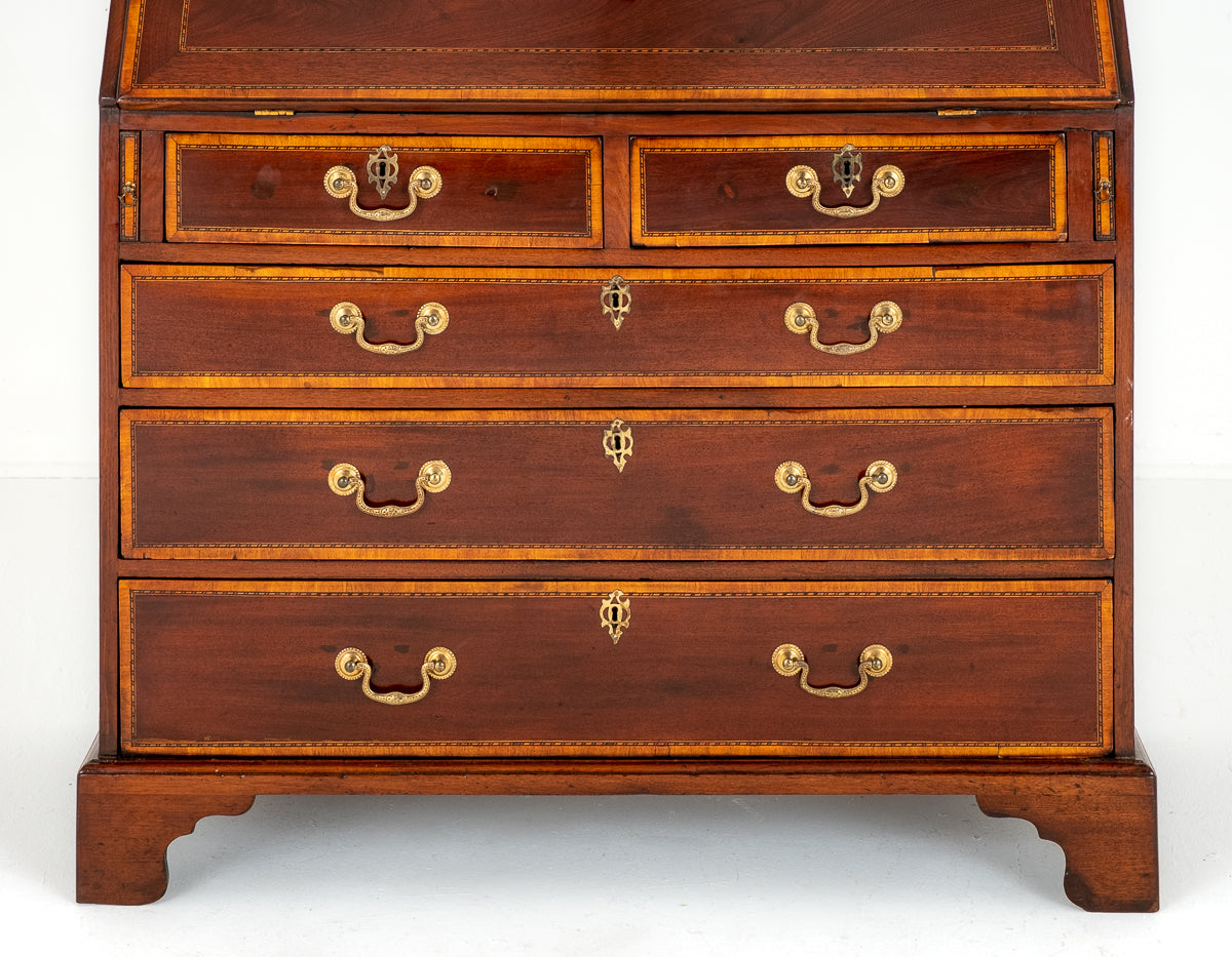 Georgian Mahogany Bureau Bookcase