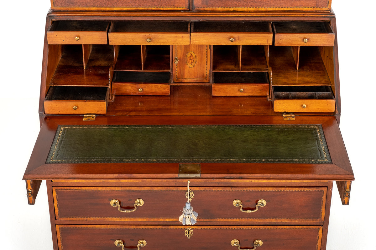Georgian Mahogany Bureau Bookcase