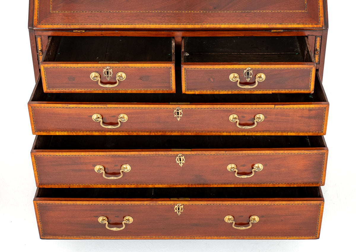 Georgian Mahogany Bureau Bookcase