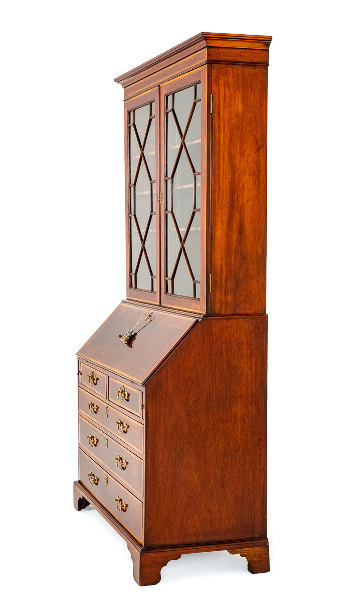Georgian Mahogany Bureau Bookcase