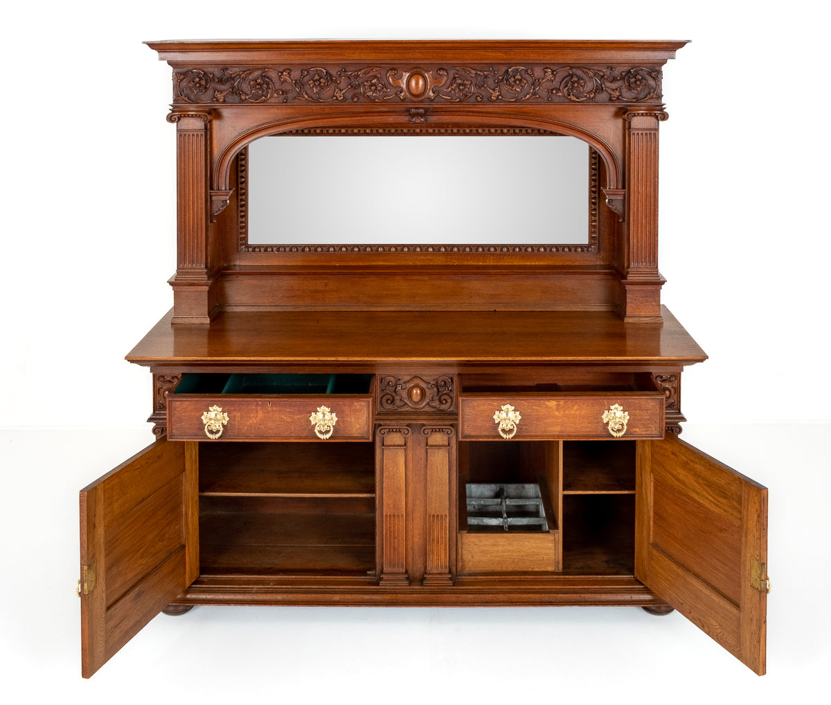 Outstanding Oak Arts and Crafts Side Cabinet