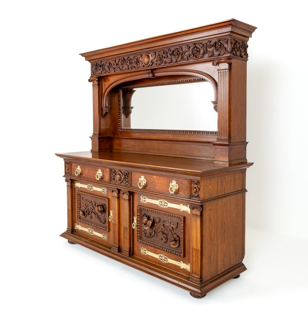 Outstanding Oak Arts and Crafts Side Cabinet