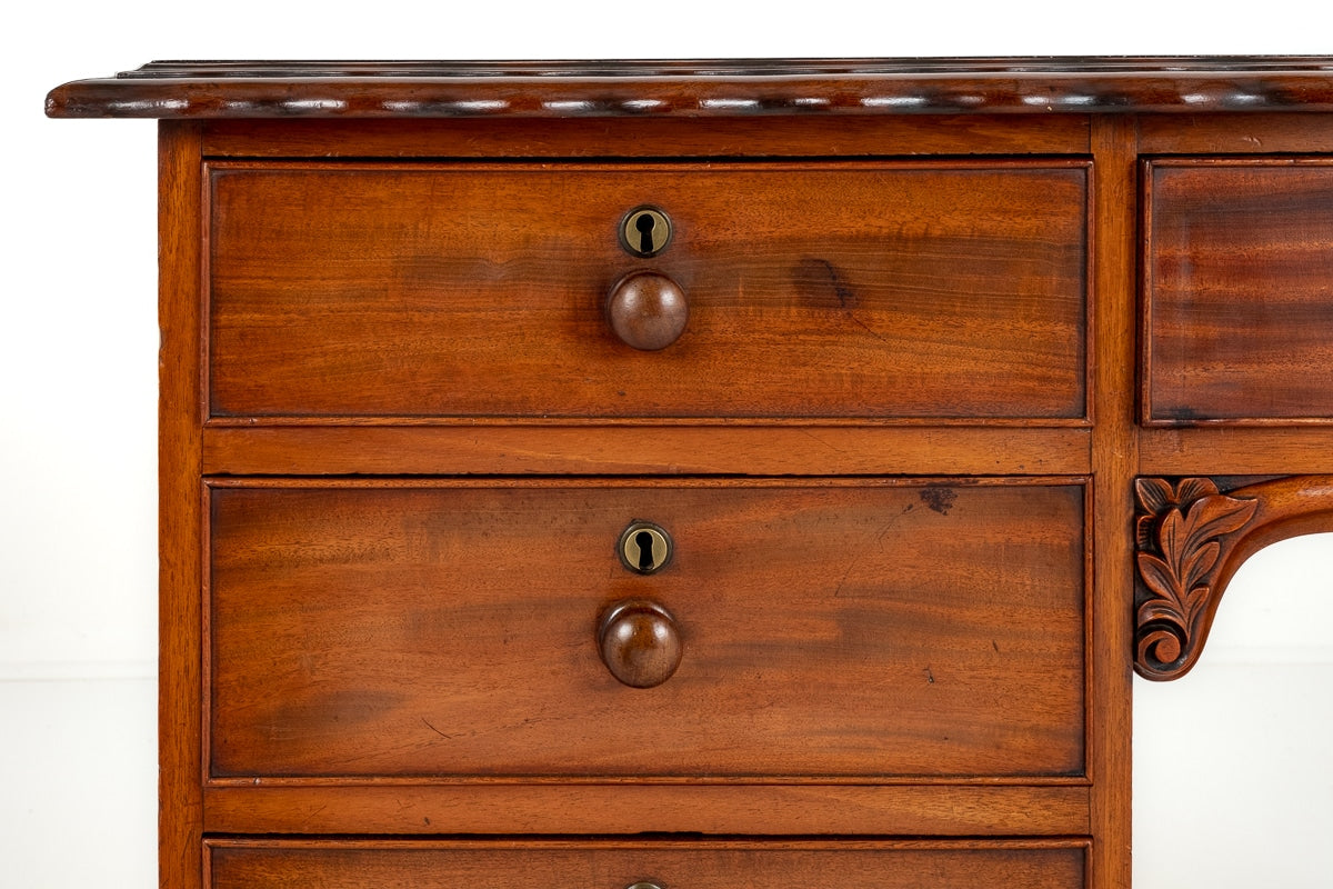 Victorian Mahogany 9 Drawer Desk