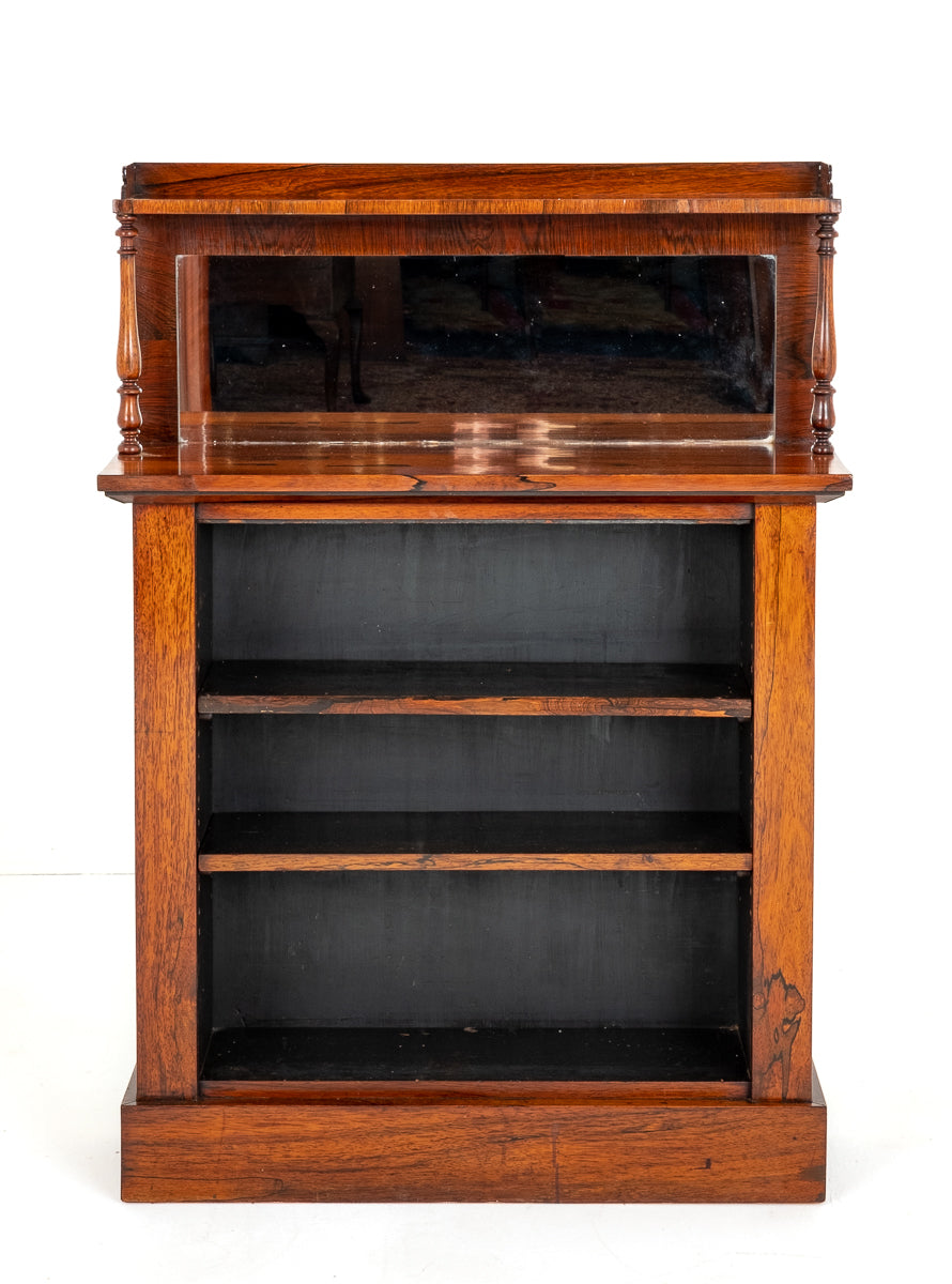 Unusual Early Victorian Rosewood Open Bookcase